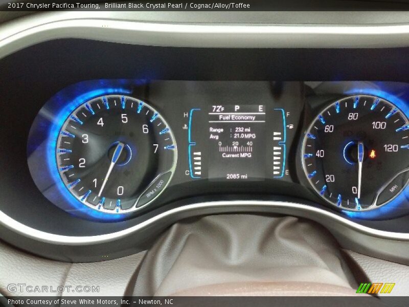 Brilliant Black Crystal Pearl / Cognac/Alloy/Toffee 2017 Chrysler Pacifica Touring