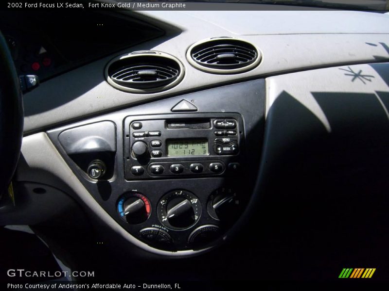 Fort Knox Gold / Medium Graphite 2002 Ford Focus LX Sedan