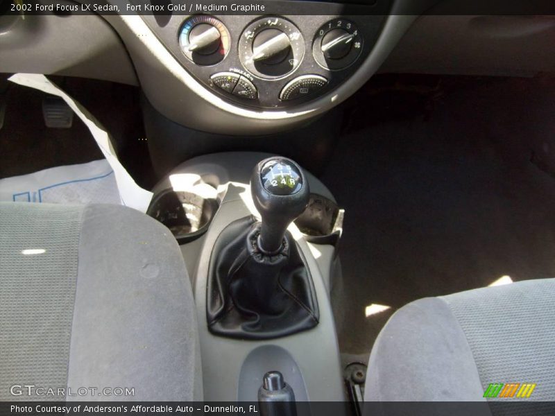 Fort Knox Gold / Medium Graphite 2002 Ford Focus LX Sedan