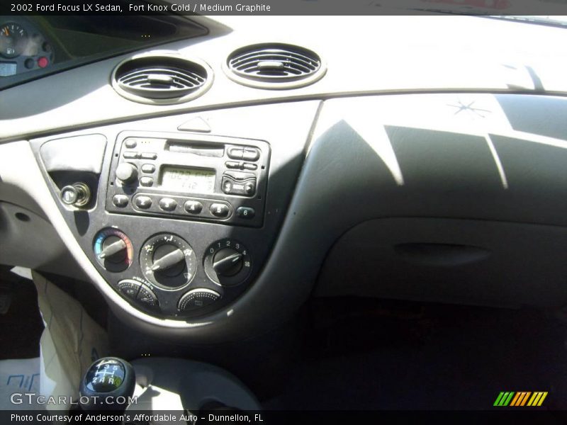 Fort Knox Gold / Medium Graphite 2002 Ford Focus LX Sedan