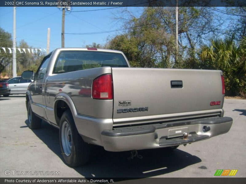 Sandalwood Metallic / Pewter 2002 GMC Sonoma SL Regular Cab
