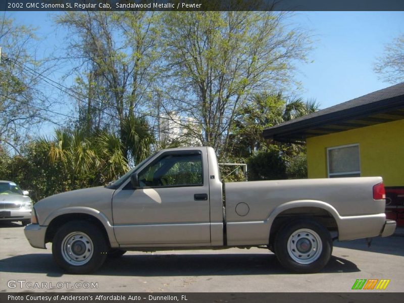 Sandalwood Metallic / Pewter 2002 GMC Sonoma SL Regular Cab