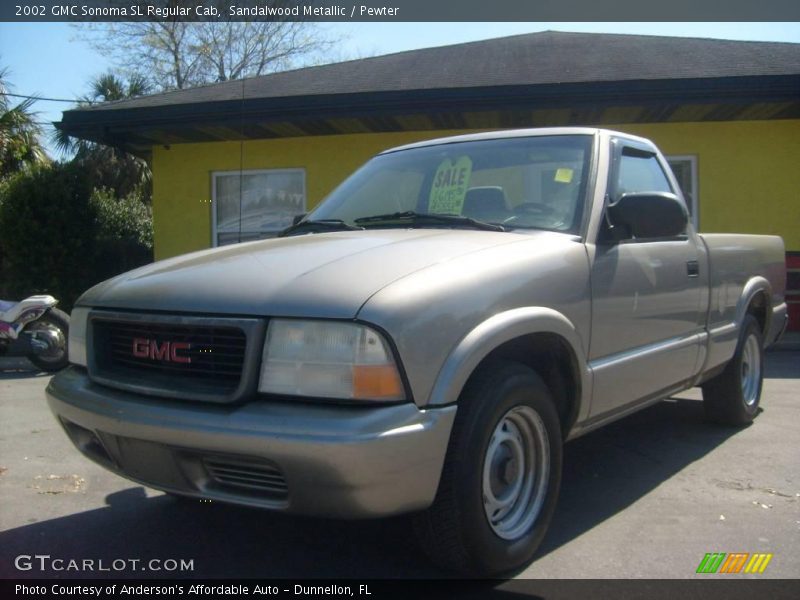 Sandalwood Metallic / Pewter 2002 GMC Sonoma SL Regular Cab