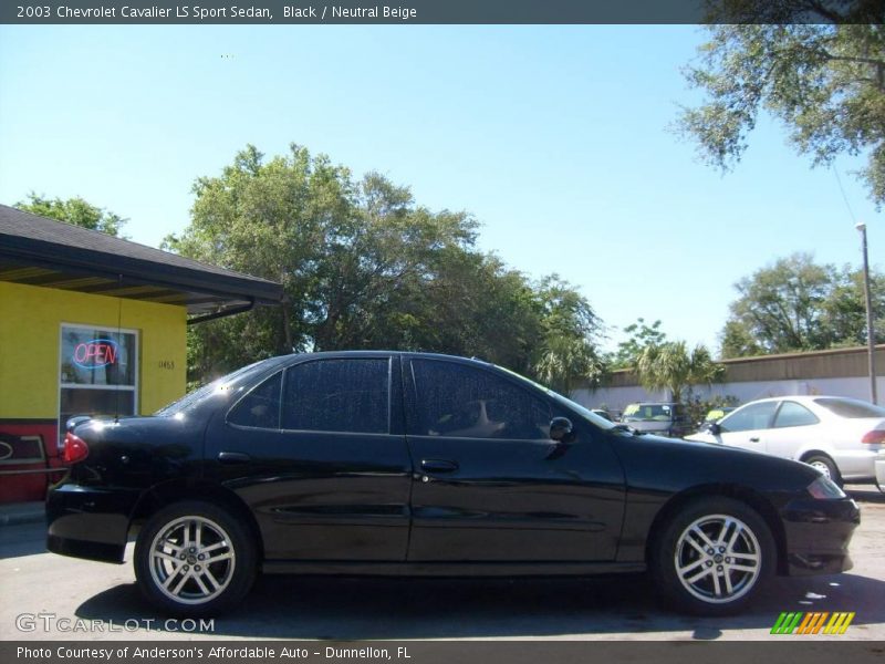 Black / Neutral Beige 2003 Chevrolet Cavalier LS Sport Sedan