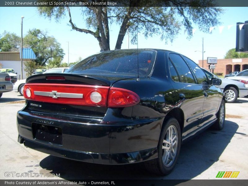 Black / Neutral Beige 2003 Chevrolet Cavalier LS Sport Sedan
