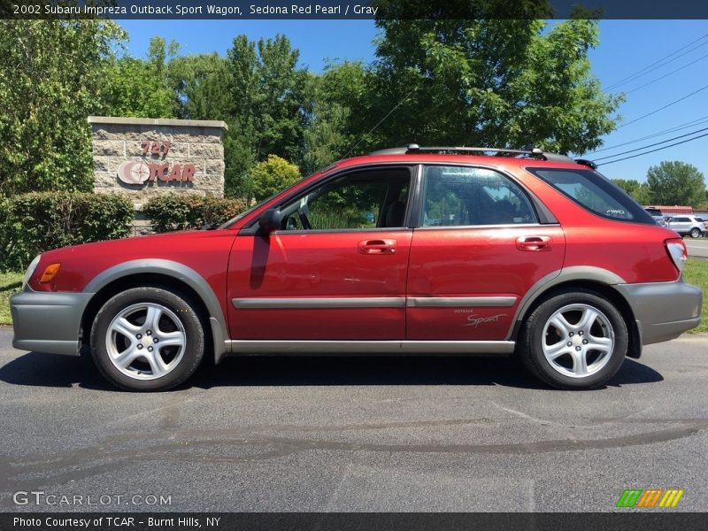 Sedona Red Pearl / Gray 2002 Subaru Impreza Outback Sport Wagon