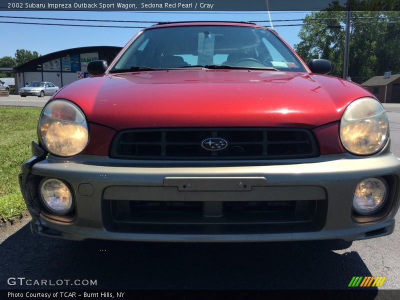 Sedona Red Pearl / Gray 2002 Subaru Impreza Outback Sport Wagon