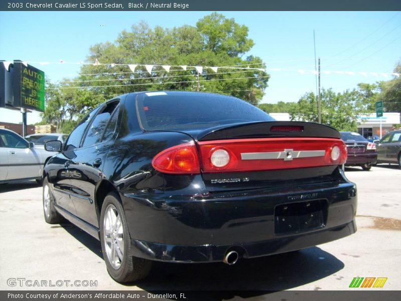 Black / Neutral Beige 2003 Chevrolet Cavalier LS Sport Sedan