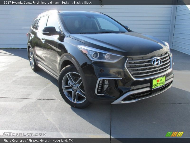 Becketts Black / Black 2017 Hyundai Santa Fe Limited Ultimate