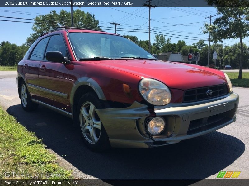 Sedona Red Pearl / Gray 2002 Subaru Impreza Outback Sport Wagon