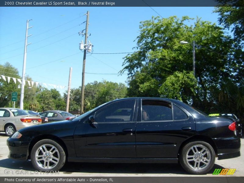 Black / Neutral Beige 2003 Chevrolet Cavalier LS Sport Sedan