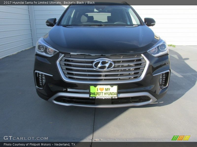 Becketts Black / Black 2017 Hyundai Santa Fe Limited Ultimate
