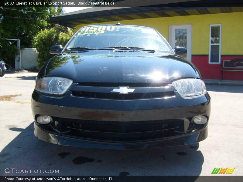 Black / Neutral Beige 2003 Chevrolet Cavalier LS Sport Sedan