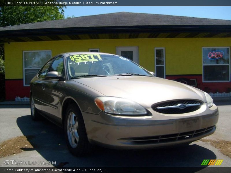 Arizona Beige Metallic / Medium Parchment 2003 Ford Taurus SES