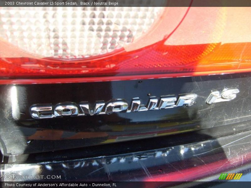 Black / Neutral Beige 2003 Chevrolet Cavalier LS Sport Sedan