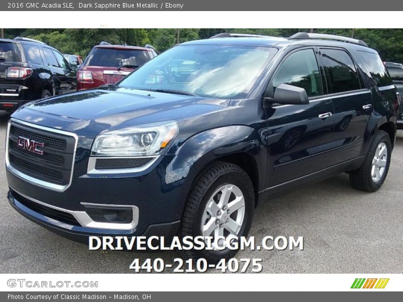 Dark Sapphire Blue Metallic / Ebony 2016 GMC Acadia SLE