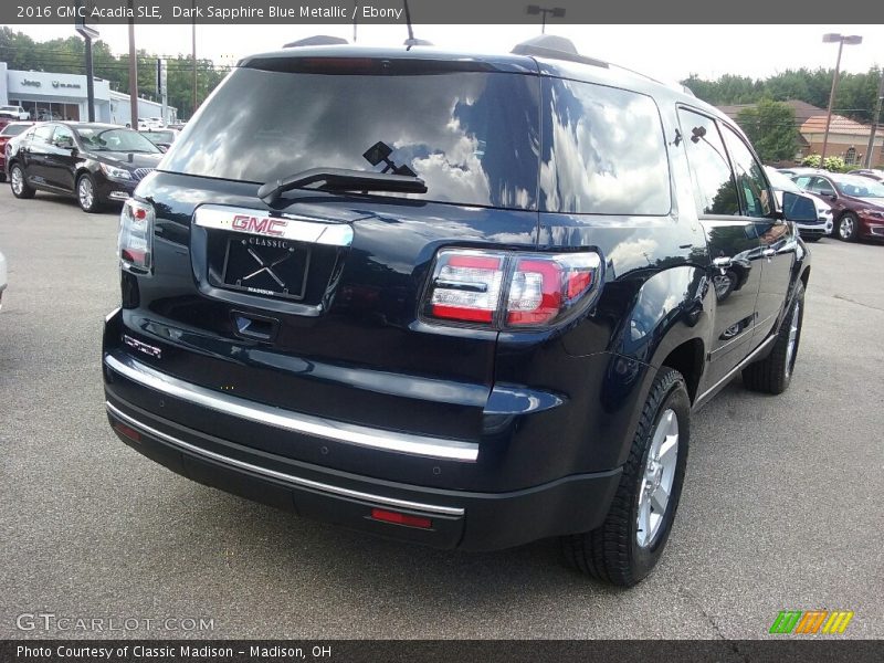 Dark Sapphire Blue Metallic / Ebony 2016 GMC Acadia SLE