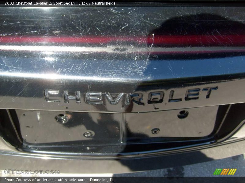 Black / Neutral Beige 2003 Chevrolet Cavalier LS Sport Sedan