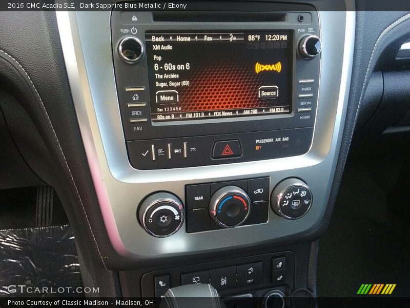 Dark Sapphire Blue Metallic / Ebony 2016 GMC Acadia SLE