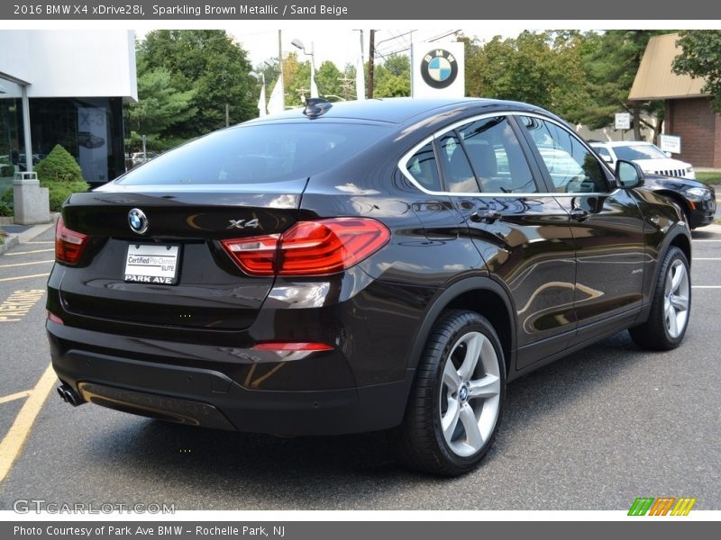 Sparkling Brown Metallic / Sand Beige 2016 BMW X4 xDrive28i