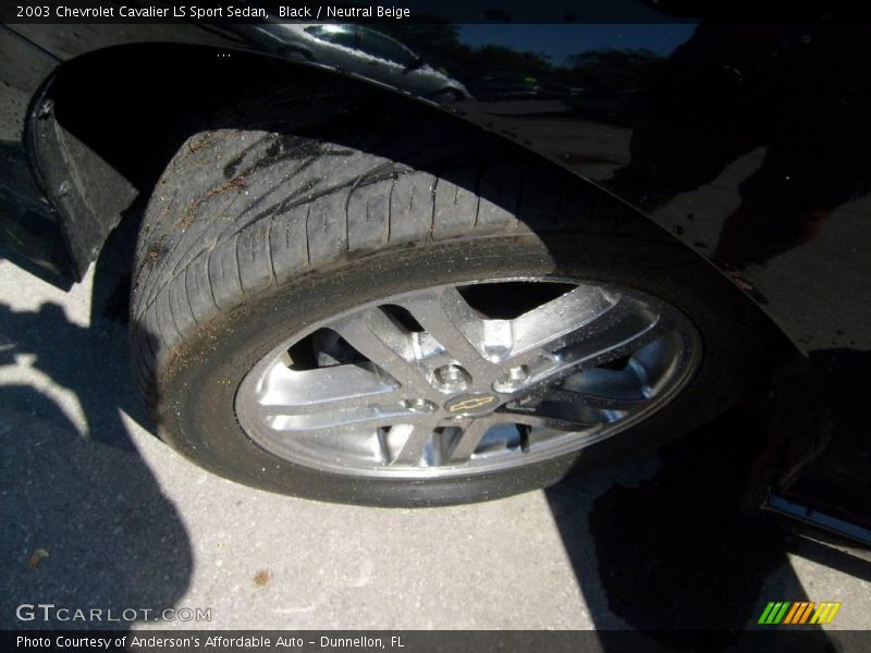 Black / Neutral Beige 2003 Chevrolet Cavalier LS Sport Sedan