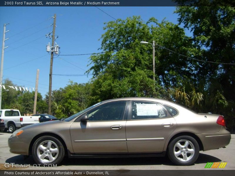 Arizona Beige Metallic / Medium Parchment 2003 Ford Taurus SES