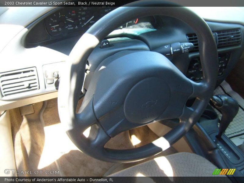 Black / Neutral Beige 2003 Chevrolet Cavalier LS Sport Sedan