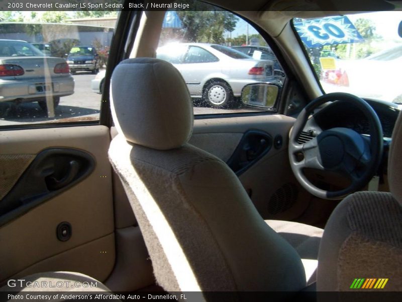 Black / Neutral Beige 2003 Chevrolet Cavalier LS Sport Sedan