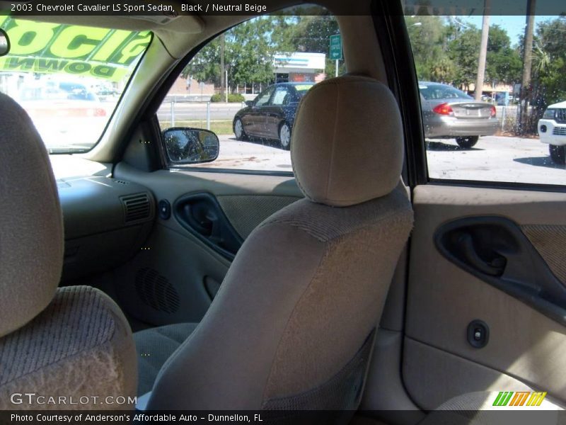 Black / Neutral Beige 2003 Chevrolet Cavalier LS Sport Sedan
