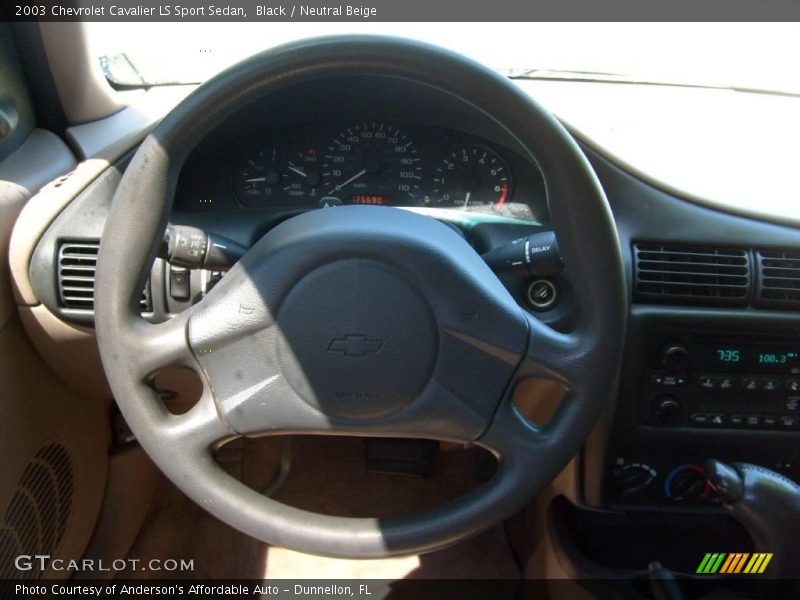 Black / Neutral Beige 2003 Chevrolet Cavalier LS Sport Sedan