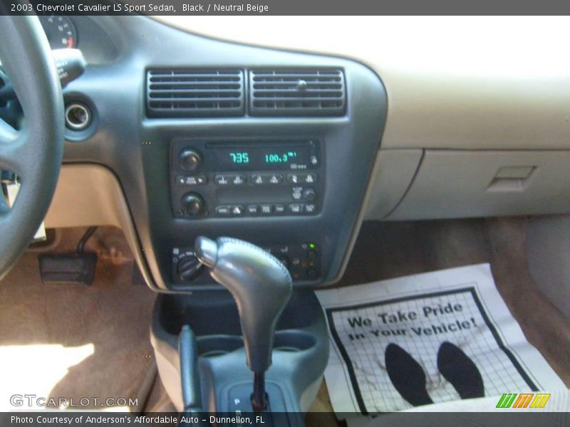 Black / Neutral Beige 2003 Chevrolet Cavalier LS Sport Sedan
