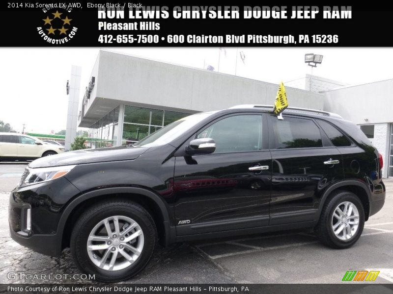 Ebony Black / Black 2014 Kia Sorento LX AWD