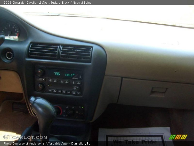Black / Neutral Beige 2003 Chevrolet Cavalier LS Sport Sedan