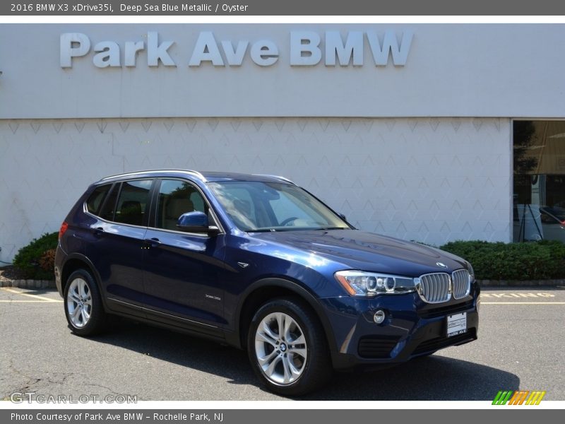 Deep Sea Blue Metallic / Oyster 2016 BMW X3 xDrive35i