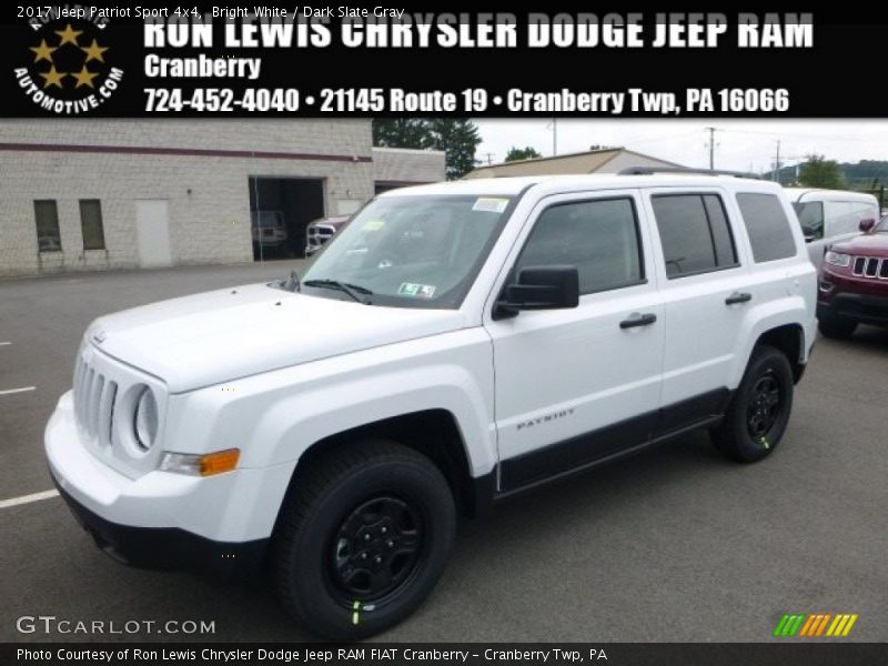Bright White / Dark Slate Gray 2017 Jeep Patriot Sport 4x4