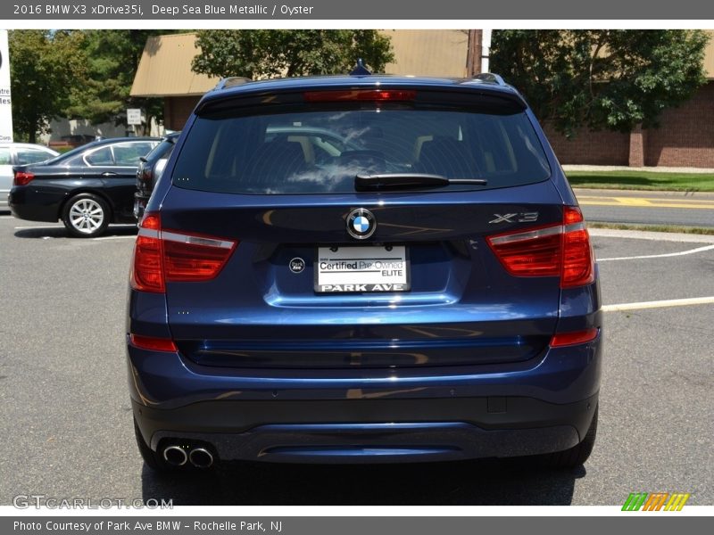 Deep Sea Blue Metallic / Oyster 2016 BMW X3 xDrive35i