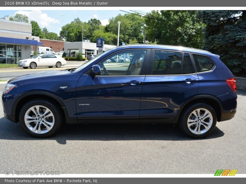 Deep Sea Blue Metallic / Oyster 2016 BMW X3 xDrive35i