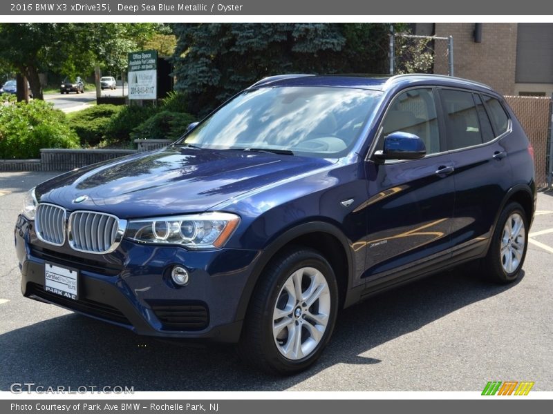 Deep Sea Blue Metallic / Oyster 2016 BMW X3 xDrive35i