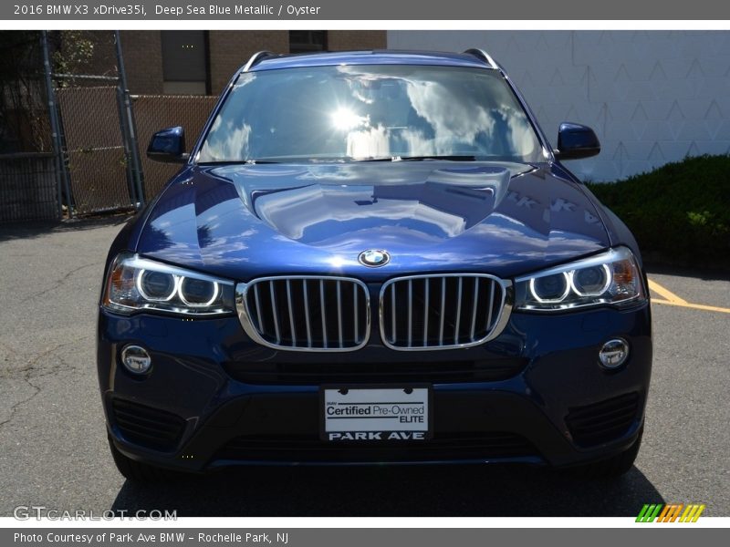 Deep Sea Blue Metallic / Oyster 2016 BMW X3 xDrive35i