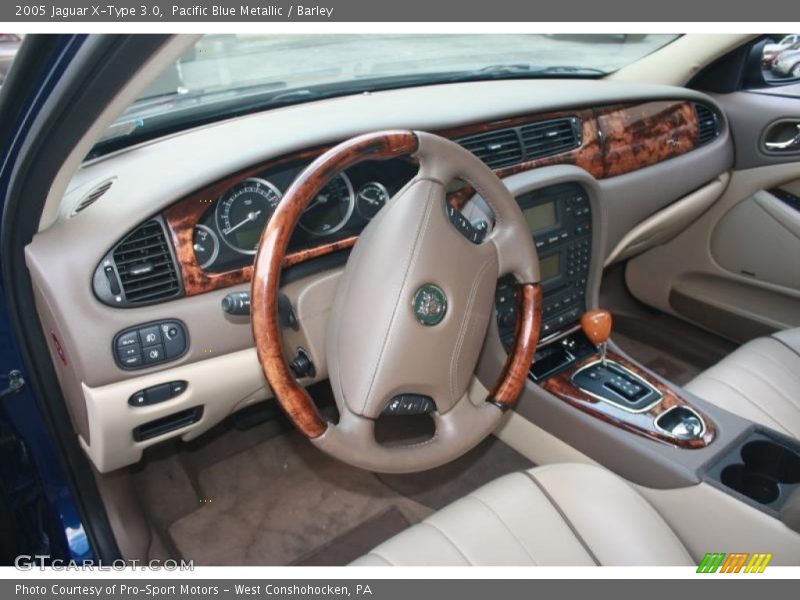 Pacific Blue Metallic / Barley 2005 Jaguar X-Type 3.0