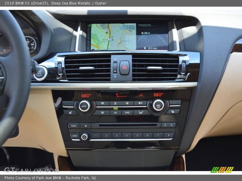 Deep Sea Blue Metallic / Oyster 2016 BMW X3 xDrive35i