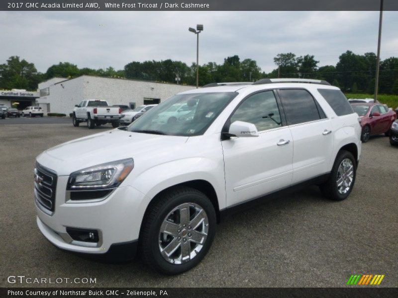 White Frost Tricoat / Dark Cashmere 2017 GMC Acadia Limited AWD