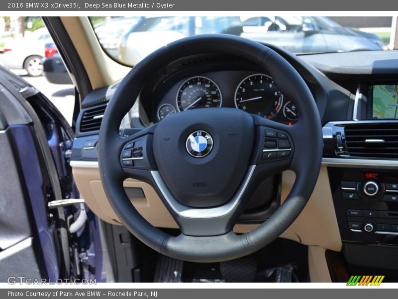 Deep Sea Blue Metallic / Oyster 2016 BMW X3 xDrive35i