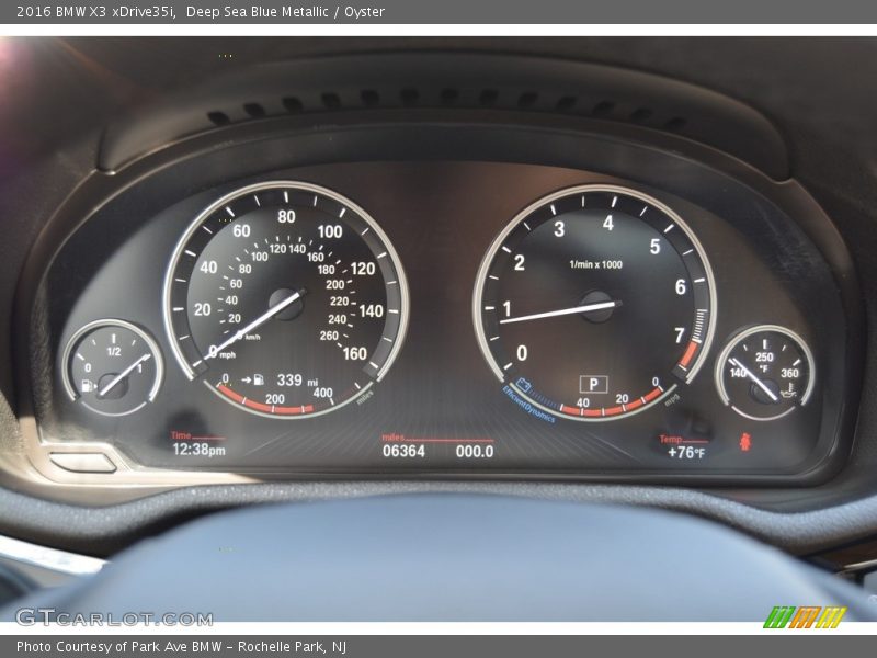 Deep Sea Blue Metallic / Oyster 2016 BMW X3 xDrive35i
