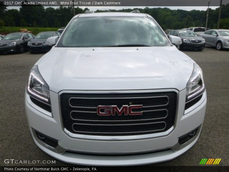White Frost Tricoat / Dark Cashmere 2017 GMC Acadia Limited AWD