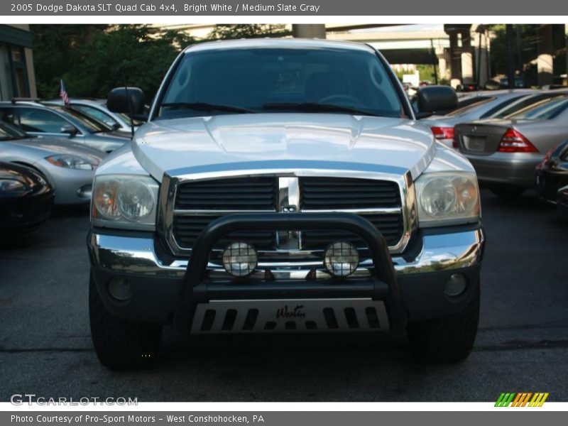 Bright White / Medium Slate Gray 2005 Dodge Dakota SLT Quad Cab 4x4