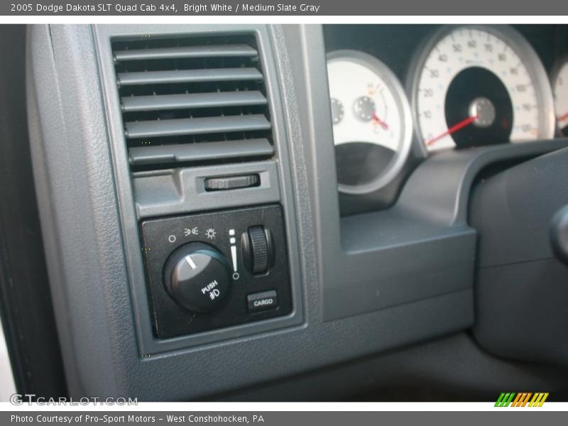 Bright White / Medium Slate Gray 2005 Dodge Dakota SLT Quad Cab 4x4