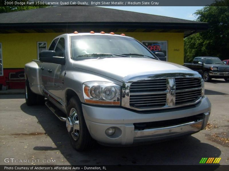 Bright Silver Metallic / Medium Slate Gray 2006 Dodge Ram 3500 Laramie Quad Cab Dually