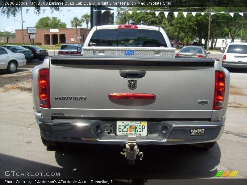 Bright Silver Metallic / Medium Slate Gray 2006 Dodge Ram 3500 Laramie Quad Cab Dually