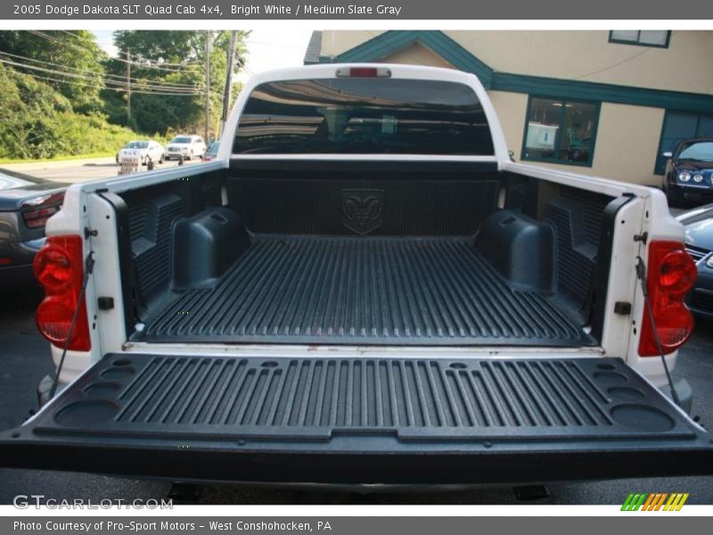 Bright White / Medium Slate Gray 2005 Dodge Dakota SLT Quad Cab 4x4